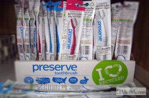 Preserve Gimme5 program toothbrushes made out of recycled #5 PP plastic