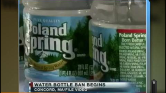 Plastic water bottle ban in effect in Concord, Massachussets