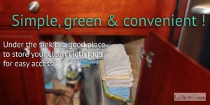Under the sink cloth rags