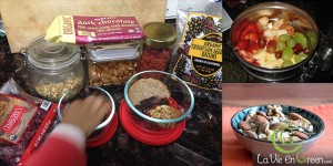 Healthy Halloween treats organic dried fruit dark chocolate almonds walnuts goji berries