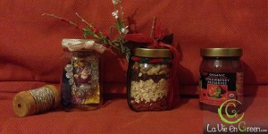 Reusing Glass or Mason Jars to green wrap up & package holiday season's gifts